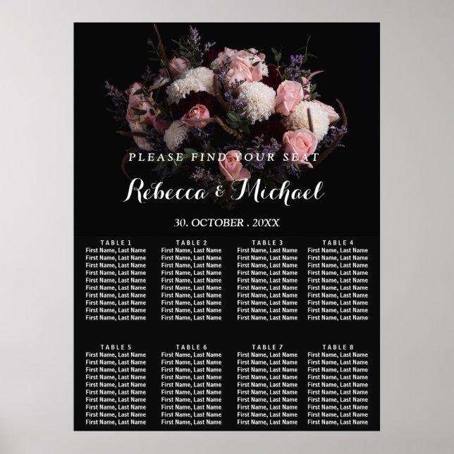 Dark Vintag Floral Poster (Vorne)