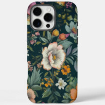 Dark Vintag Floral Tough iPhone 16 Pro Max Fall