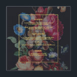 Dark Vintag Floral Wedding Menu Card Menükarte<br><div class="desc">Schöne Menükarten, um Ihre Tischeinstellungen bei Ihrer Hochzeit oder beim nächsten Party zu ergänzen. Fügen Sie diesem Design Ihre benutzerdefinierte Formulierung hinzu, indem Sie die "Diese Vorlage bearbeiten"-Felder auf der rechten Seite des Elements verwenden, oder klicken Sie auf die blaue Schaltfläche "Anpassen", um den Text anzuordnen, die Schriftart und Farben...</div>