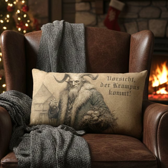 Dark Vintage German Krampus Christmas Lendenkissen (Von Creator hochgeladen)