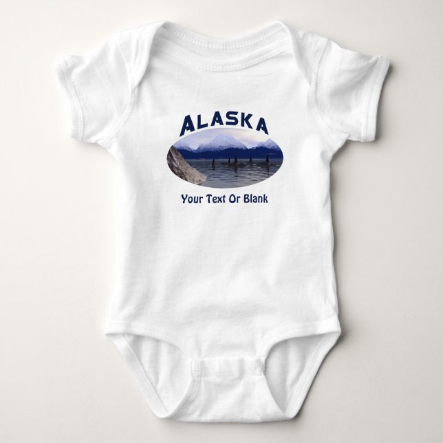 Dark Water Orca Baby Strampler (Vorderseite)