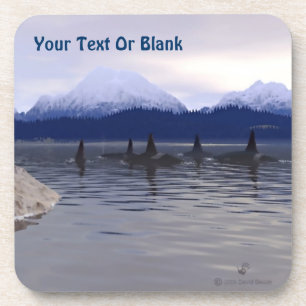 Dark Water Orca Getränkeuntersetzer