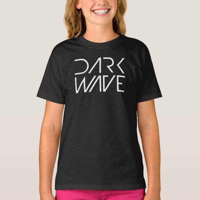 Dark Wave geometrisches Design T-Shirt (Vorderseite)