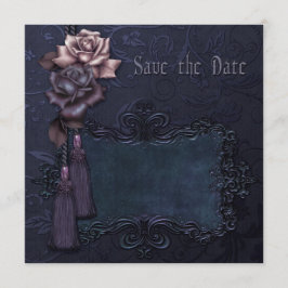 Dark Wedding Gothic Save the Date Karte