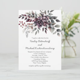 Dark Wine, Dusty Lavender, Dusty Purple, Sage | Einladung