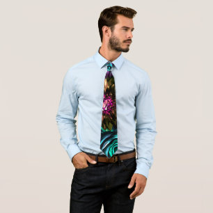 Dark Wonderland Bold Glamour Floral Flowers Hals T Krawatte