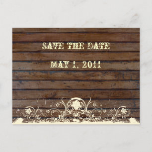 Dark Wood Save the Date Ankündigungspostkarte