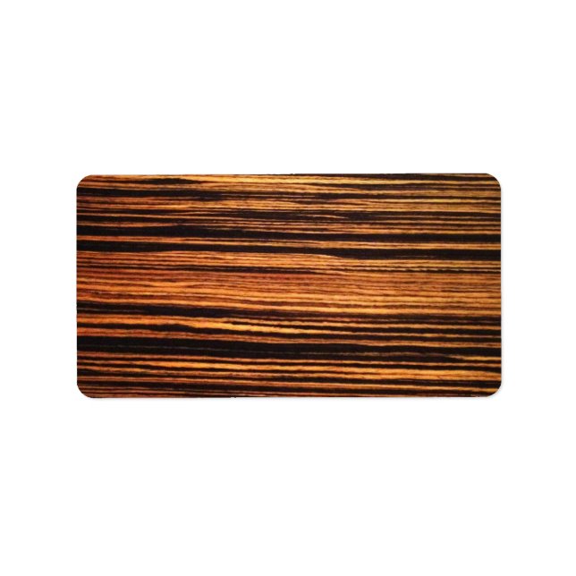 Dark Wood Veneer Adressaufkleber (Vorne)
