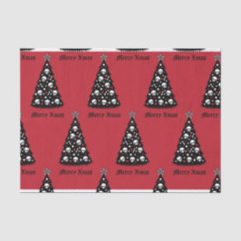 Dark Xmas Tree Seidenpapier
