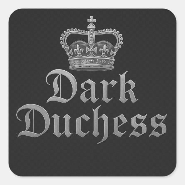 DarkDuchess Quadratischer Aufkleber (Vorderseite)