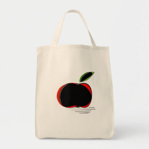Darker Apfel – Moderne minimale Obstillustration Tragetasche
