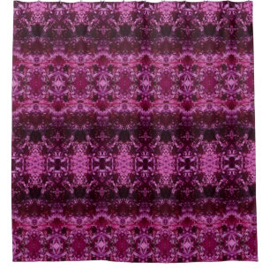 Darker Cabbage Ikat 6 Duschvorhang