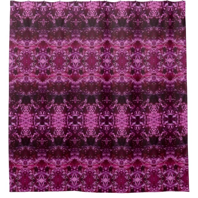 Darker Cabbage Ikat 6 Duschvorhang (Vorderseite)