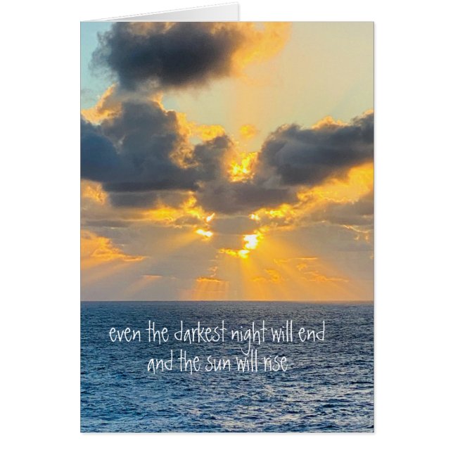 darkest night will end & the sun will rise (Vorne)