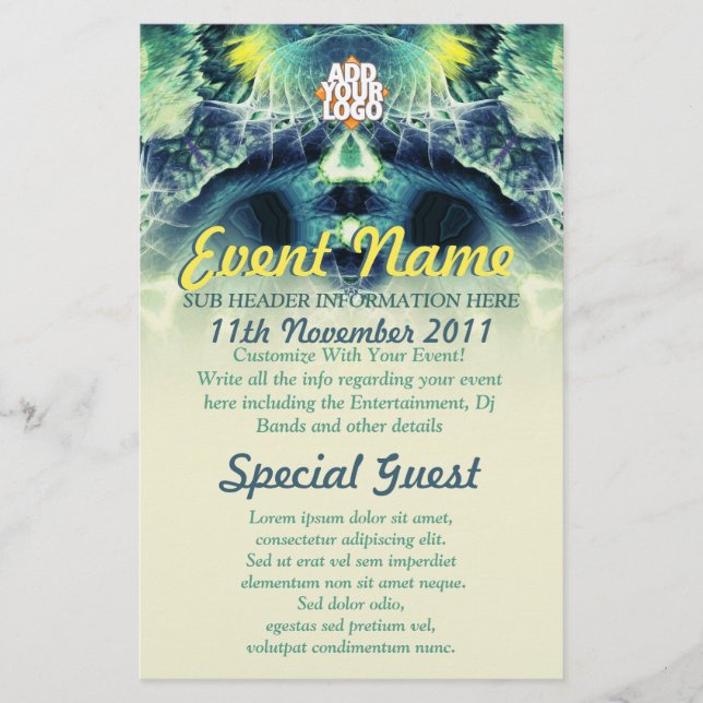 DarkEyez Fraktal Art Custom Event Flyer (Vorne)