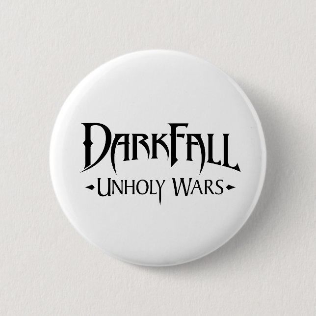 Darkfall ruchloses Kriegs-Logo-runder Knopf Button (Vorderseite)