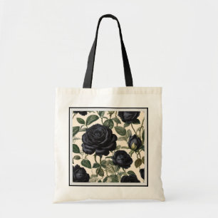 **"Darkle Romanze: Schwarze antike Rosen aus der P Tragetasche
