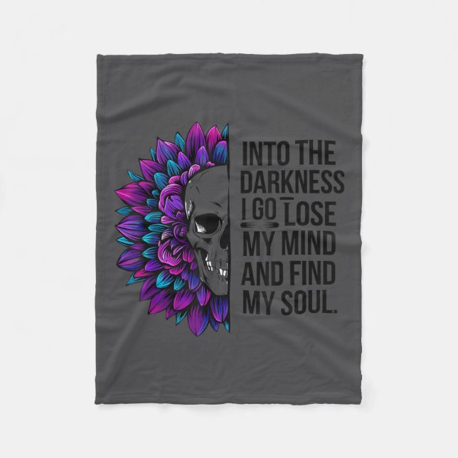 Darkness Lose My Mind Find My Soul Suicide Prevent Fleecedecke (Vorderseite)