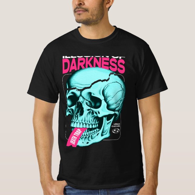 Darkness Skull Graphic T - Shirt (Vorderseite)