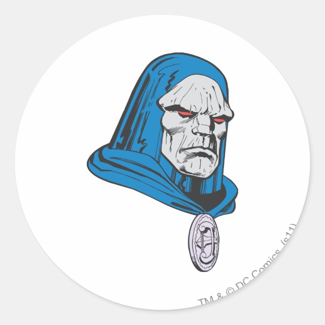 Darkseid Head Shot Runder Aufkleber (Vorderseite)