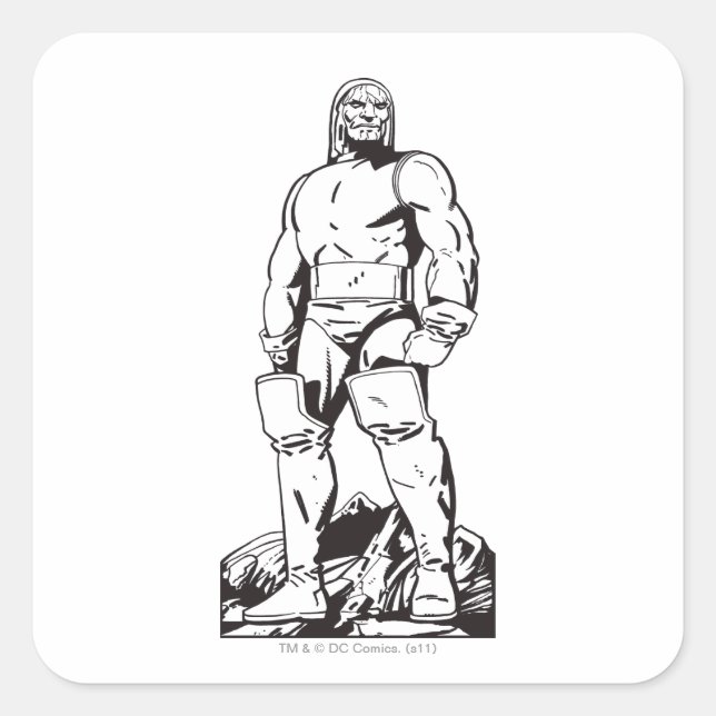 Darkseid Kontur Quadratischer Aufkleber (Vorderseite)