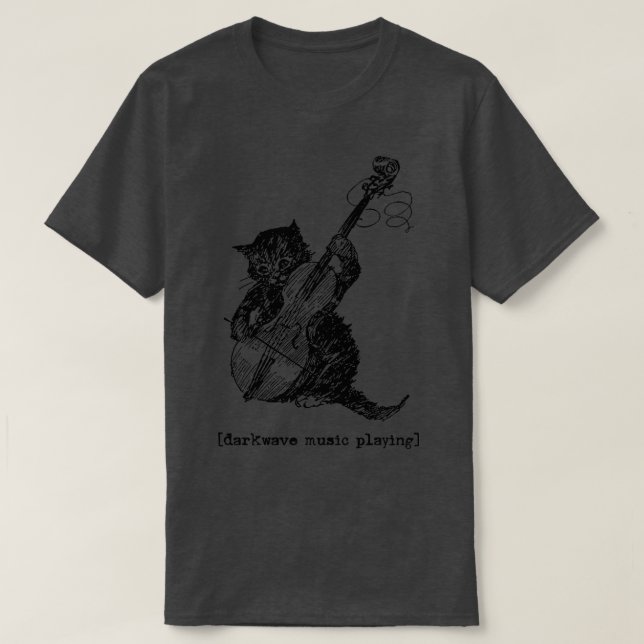 Darkwave Music Playing T-Shirt (Design vorne)