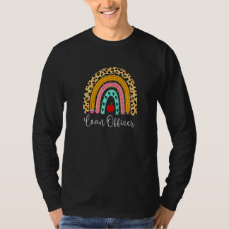 Darlehensbeamter Leopard Regenbogen Buchhaltung Zu T-Shirt