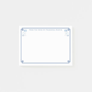 Darling Blue and White Staffordshire Spanischer Sc Post-it Klebezettel