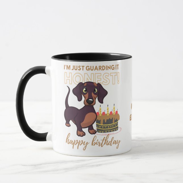 Darling Dackel Hund Funny MAMA oder Vater Geburtst Tasse (Links)