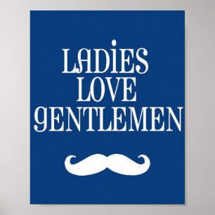 Darling Dapper Ladys Liebe Gentlemen Kinderzimmer Poster