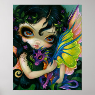 Darling Dragonling / ART DRINT Dragon Fairy Poster
