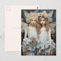 Darling Fairies Blue Satin Dress Hübsch Wings
