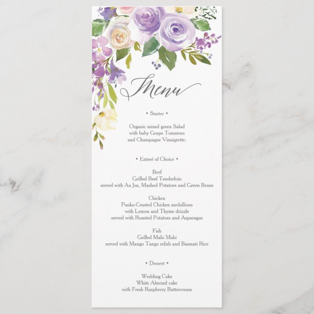 Darling Flora Menu Menükarte (Vorderseite)