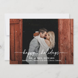 Darling Heart Happy Holidays Fotokarte Feiertagskarte