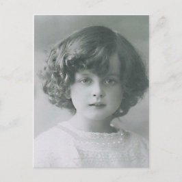 Darling Little Girl Curly Hair Vintag Style PC Postkarte