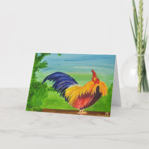 Darling - Rooster - Grußkarte Karte