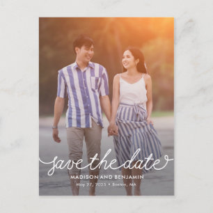 Darling Script EDITABLE COLOR Save the Date Postkarte