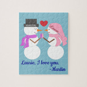 Darling Snowpeople in Liebe: Light Blue Christmas