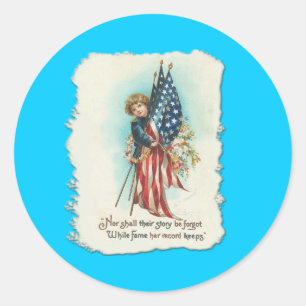 Darling Vintag Americana Design Runder Aufkleber
