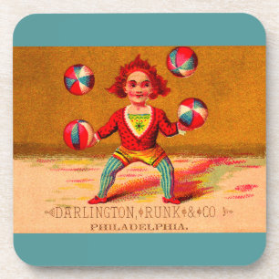 Darlington, Runk & Co., viktorianischer Kartenjong Getränkeuntersetzer