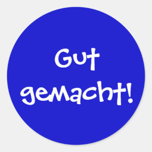 Darm gemacht! runder aufkleber