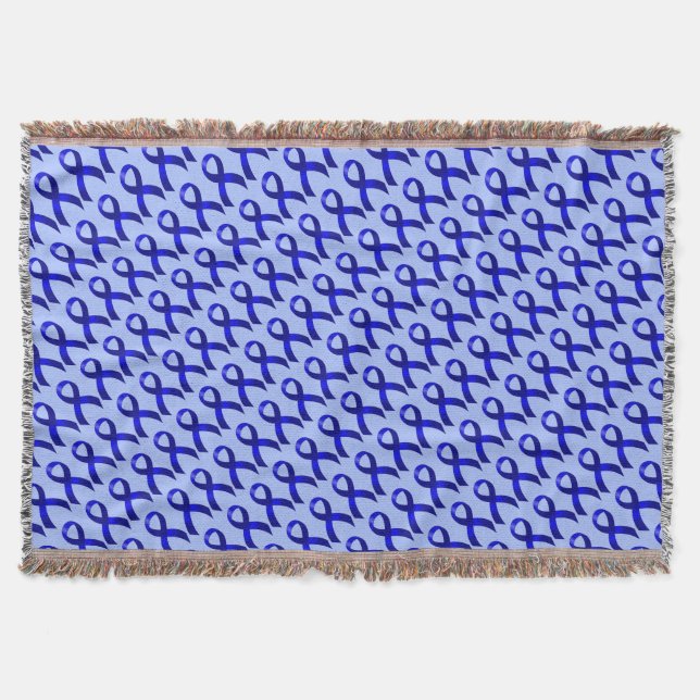 Darmkrebs-blaues Band Decke (Vorderseite)