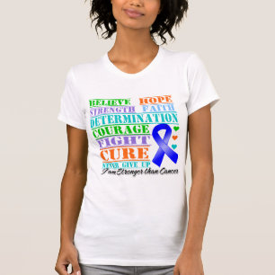 Darmkrebs glauben Stärken-Entschlossenheit T-Shirt