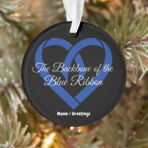 Darmkrebs Rückgrat Herz Blau Bewusstsein Ornament