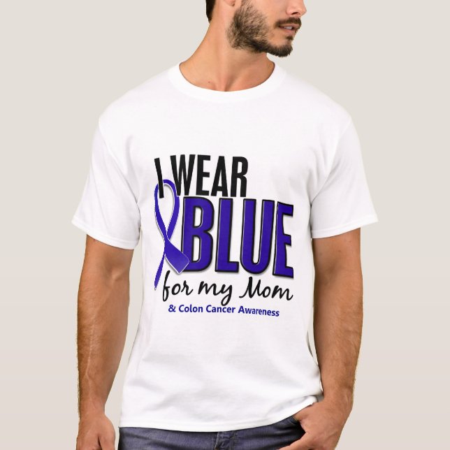 Darmkrebs trage ich Blau für meine Mama 10 T-Shirt (Vorderseite)