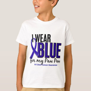 Darmkrebs trage ich Blau für meine Tatzen-Tatze 10 T-Shirt
