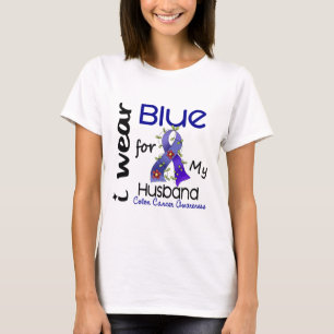 Darmkrebs trage ich Blau für meinen Ehemann 43 T-Shirt