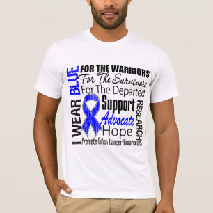 Darmkrebs trage ich blaues Band TRIBUT T-Shirt