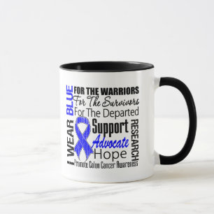 Darmkrebs trage ich blaues Band TRIBUT Tasse