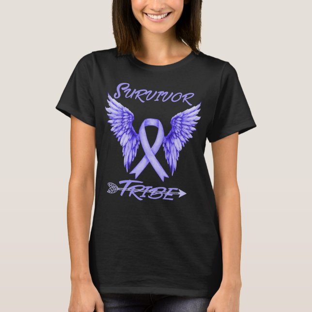 Darmkrebs-Überlebender Stamm Kolorektalkarzinom T-Shirt (Vorderseite)